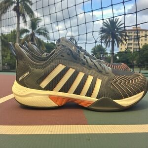 Adidas Women's Gray and Orange Athletic Shoes - Styling on the court! SOLD